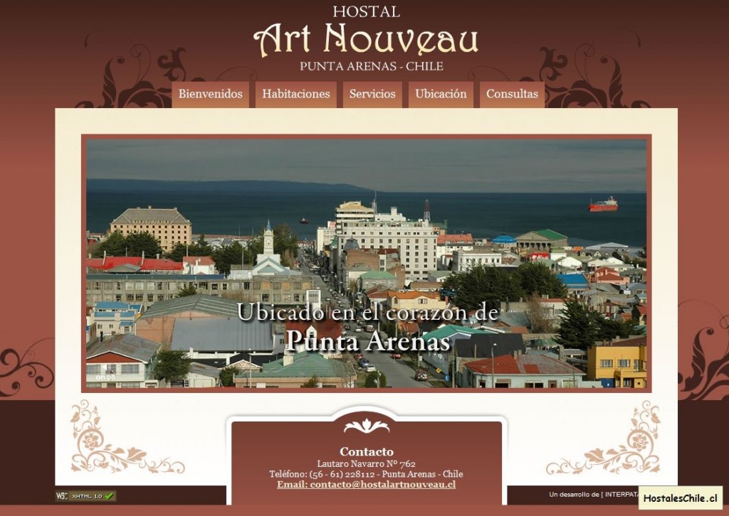 Hostales y Residenciales Chile - 'Hostal Art Nouveau - Punta Arenas' - www_hostalartnouveau_cl