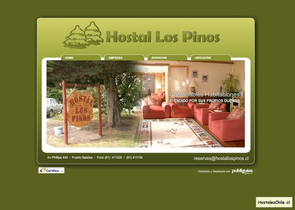 Hostales y Residenciales Chile - 'Hostal Los Pinos' - www_hostallospinos_cl