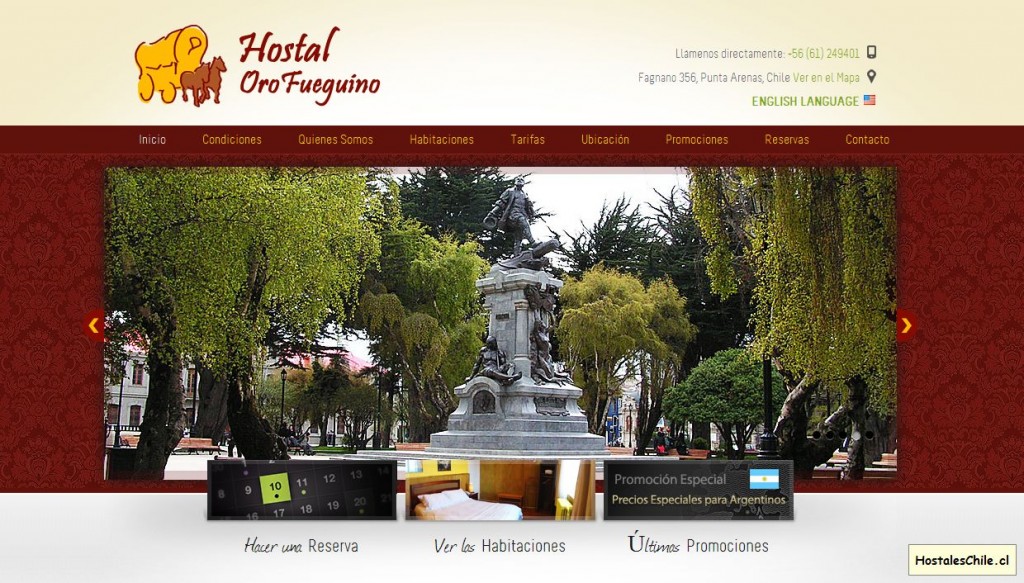 Hostales y Residenciales Chile - 'Hostal Oro Fueguino en Punta Arenas - Patagonia Chile I Desarrollado con OpenSite de InfoBytes, Inc_' - www_orofueguino_cl_opensit